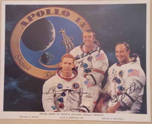 APOLLO14 ASTRONOTLARI ISLAK İMZALI FOTOĞRAF